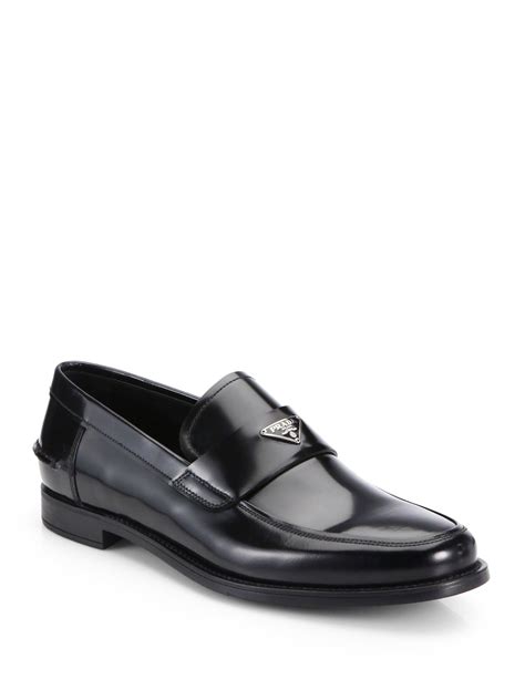 prada men's shoes loafers|prada men's loafers black.